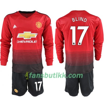 Fotballdrakt Manchester United BLIND 17 Barn Hjemmetrøye 2018-2019 Langermet